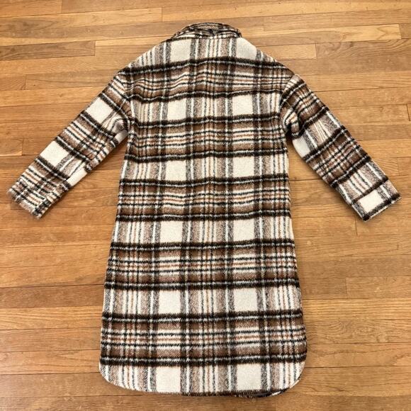 Timing brown white plaid heavy coat size small S
 b16 - Picture 5 of 5